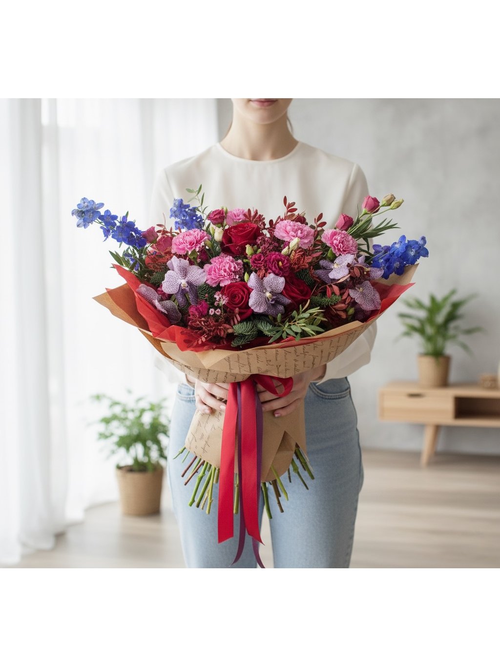 Mixed Flower Bouquet with Orchid
